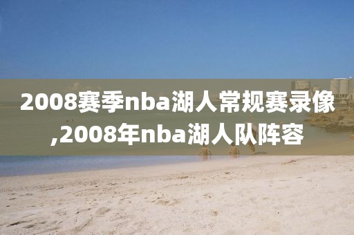 2008赛季nba湖人常规赛录像,2008年nba湖人队阵容