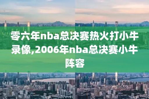零六年nba总决赛热火打小牛录像,2006年nba总决赛小牛阵容