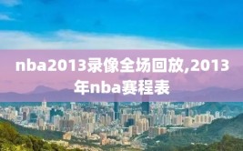 nba2013录像全场回放,2013年nba赛程表
