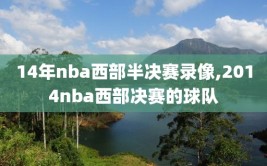 14年nba西部半决赛录像,2014nba西部决赛的球队