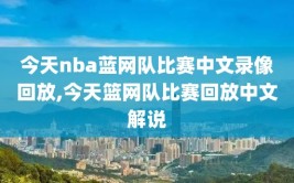 今天nba蓝网队比赛中文录像回放,今天篮网队比赛回放中文解说